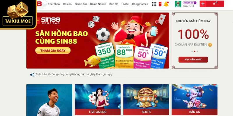 SIN88 – Trải Nghiệm Tài Xỉu Hấp Dẫn Rinh 500 Triệu Liền Tay 1 Khái quát đôi nét về sân chơi Tài Xỉu SIN88