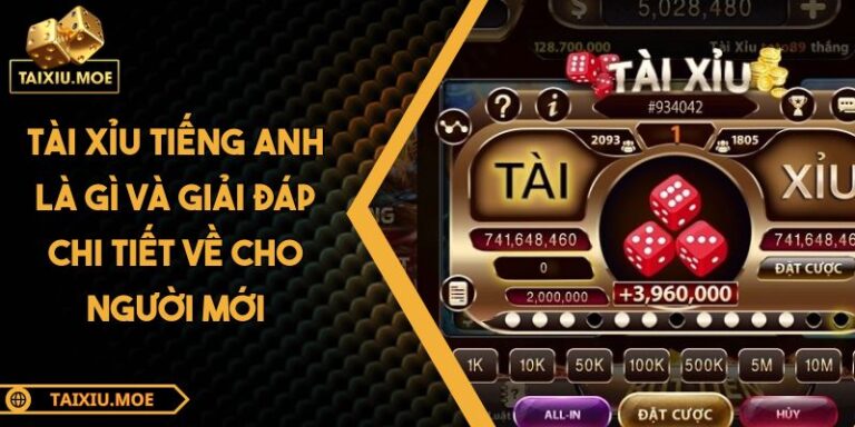 tài xỉu tiếng anh là gì